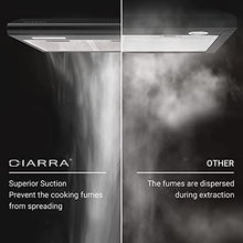 Load image into Gallery viewer, Under Cabinet Range Hood 30 inch with Anti-fingerprint Design, Black Slim Vent Hood with 3 Speed Exhaust Fan, Ducted and Ductless Convertible, CIARRA CAB75918B