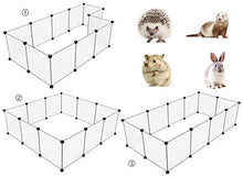 Load image into Gallery viewer, Tespo Pet Playpen, Small Animal Cage Indoor Portable Metal Wire Yard Fence for Small Animals, Guinea Pigs, Rabbits Kennel Crate Fence Tent, White12 Panels, 12 X 12 inches