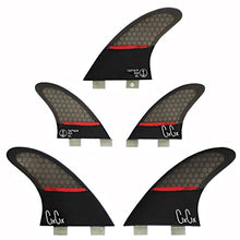 Load image into Gallery viewer, Captain Fin Co. Chris Christenson 5-Fin SPL Surfboard Fins - 5 Fin Set - Twin Tab - Black