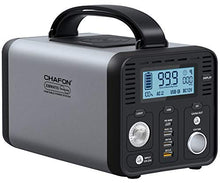 Load image into Gallery viewer, CHAFON Portable Power Station CF290,296WH Lithium Battery Backup,110V/330W Pure Sine Wave AC Outlet,Solar Generator for Outdoors Camping,Road Trips,Emergency(Space Grey)
