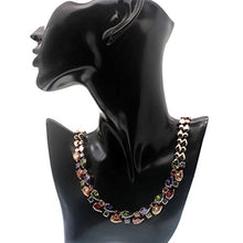 Load image into Gallery viewer, Vanessa Rose Gold Multi Gemstone Jewelry Sets for Women,Sparkling Garnet Amethyst Morganite Peridot Topaz (Necklace)