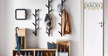 Load image into Gallery viewer, PREMIUM RACKS Coat Rack & Hat Rack - Modern Design - Wall Mounted - Stylish - (Black)