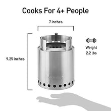 Load image into Gallery viewer, Solo Stove Campfire Camping Stove Portable Stove for Backpacking Outdoor Cooking Great Stainless Steel Camping Backpacking Stove Compact Wood Stove Design-No Batteries or Liquid Fuel Canisters Needed