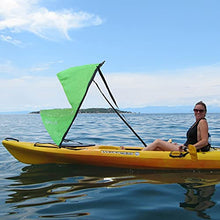 Load image into Gallery viewer, Arya Life 42 inches Downwind Wind Sail Kit Kayak Wind Sail Kayak Paddle Board Accessories,Easy Setup & Deploys Quickly,Compact & Portable,Green