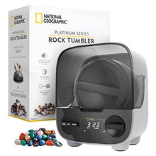 Load image into Gallery viewer, NATIONAL GEOGRAPHIC Professional Rock Tumbling Kit - Patent-Pending Rock Polisher for Kids & Adults, Platinum Series Ultra Quiet, 2lb Barrel, Rocks, Grit, GemFoam Polisher, A Great STEM Science Kit