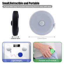 Load image into Gallery viewer, Measuring Tape Retractable, 60 Inch Soft Fabric Tape Measure for Body, Push Button Sewing Measurement Tape for Cloth Waist(10 Pack)