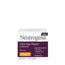 Load image into Gallery viewer, Neutrogena Triple Age Repair Anti-Aging Daily Facial Moisturizer with SPF 25 Sunscreen & Vitamin C, Firming Face & Neck Cream for Dark Spots with Glycerin & Shea Butter, 1.7 oz