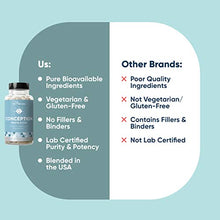 Load image into Gallery viewer, Conception Fertility Prenatal Vitamins – Regulate Your Cycle, Balance Hormones, Aid Ovulation – Myo-Inositol, Vitex, Folate Folic Acid Pills – 60 Vegetarian Soft Capsules