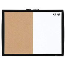 Load image into Gallery viewer, Quartet Combination Magnetic Whiteboard & Corkboard, 17" x 23", Combo White Board & Cork Board, Curved Frame, Perfect for Office & Home Decor, Home School Message Board, Black (41723-BK)