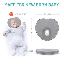 Load image into Gallery viewer, Baby Pillow for Newborn Infant(0-12months),Flat Head Prevention 3D Memory Foam Can Support Head & Neck Pillow,Head Shaping Pillow,Heart Shaped