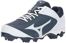 Load image into Gallery viewer, Mizuno Women's 9-Spike Advanced Finch Elite 3 Fastpitch Cleat Softball Shoe, Navy/White, 9 B US