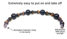 Load image into Gallery viewer, AURAS BY OSIRIS - Tigers Eye Necklace and Bracelet Set - Onyx Hematite - Incredibly Strong Magnetic Clasp - Confidence - Protection - Bead Bracelet For Men and Women