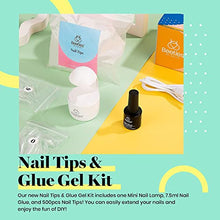 Load image into Gallery viewer, Beetles 2Pcs 15ml No Wipe Gel Top Coat and Base Coat Set with Nail Tips and Glue Gel Kit, LED Lamp DIY Nail Art Acrylic Nail Kit