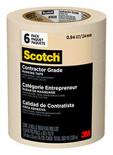 Load image into Gallery viewer, Scotch Contractor Grade Masking Tape, 0.94 inches by 60.1 yards (360 yards total), 2020, 6 Rolls