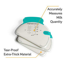 Load image into Gallery viewer, Nanobébé 100 Breastmilk Storage Bags Refill Pack – Fast, Even Thawing & Warming – Breastfeeding Supplies Lay Flat to Save Space & Track Pumping – Breastmilk Bags for Freezer or Fridge