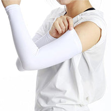 Load image into Gallery viewer, UV Protection Cooling Arm Sleeves Sun Sleeves Arm Cover for Women &Girls&Adult&Youth&Men Cycling, Running,Golf,Outdoor Tattoos Arm Warmer -Black,White,Beige