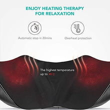 Load image into Gallery viewer, Neck Shoulder Massage with Soothing Heat, Electric Shiatsu Back Massager 3D Deep Tissue Kneading Massagers for Full Body Muscle Pain Relief Relax, Christmas Birthday Gift