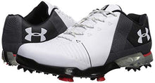 Load image into Gallery viewer, Under Armour Men's Spieth 2 Golf Shoe, White(104)/Black, 10.5
