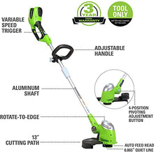 Load image into Gallery viewer, Greenworks 40V 13" Cordless String Trimmer / Edger, Tool Only
