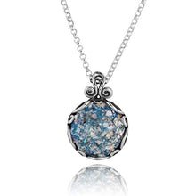 Load image into Gallery viewer, PZ Paz Creations .925 Sterling Silver Roman Glass Pendant Necklace