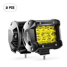 Load image into Gallery viewer, Nilight - 18031S-B Amber 2PCS 4Inch 36W Triple Row Spot LED Light Bar 3600LM Driving Lights Fog Light Led Off Road Lights for Trucks Jeep UTV ATV Marine Boat,2 Years Warranty