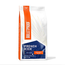 Load image into Gallery viewer, French Kick Whole Bean Coffee, Dark Roast, 12 Oz, Bulletproof Keto Friendly 100% Arabica Coffee, Certified Clean Coffee, Rainforest Alliance, Sourced from Guatemala, Colombia & Brazil