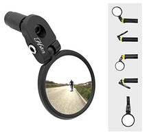 Load image into Gallery viewer, Hafny Bar End Bike Mirror, Stainless Steel Mirror, Safe Rearview Mirror, HF-MR083 (Black 62mm)