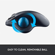 Load image into Gallery viewer, Logitech M570 Wireless Trackball Mouse – Ergonomic Design with Sculpted Right-Hand Shape, Compatible with Apple Mac and Microsoft Windows Computers, USB Unifying Receiver, Dark Gray