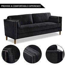 Load image into Gallery viewer, Recaceik 2 Piece Living Room Sofa Set Morden Style Couch Furniture Upholstered Sectional Loveseat for Office, Home (Black)
