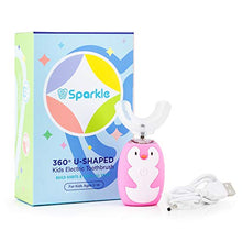 Load image into Gallery viewer, USparkle 360 Degree U-Shape Kids’ Electronic Toothbrush Teeth Whitening Voice Recording (white)