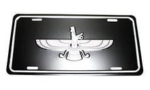 Load image into Gallery viewer, Mehr Persian Empire Embossed Aluminum License Plate - Made in USA - Achaemenid Empire Symbol - Farvahar