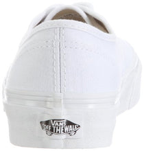 Load image into Gallery viewer, Vans Womens Authentic Canvas Lace Up Sneakers Casual Plimsolls Shoe - True White - 9