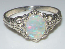 Load image into Gallery viewer, 925 Sterling Silver Natural Opal Womens Band Ring - Size 5
