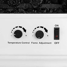 Load image into Gallery viewer, e-Flame USA Jasper Freestanding Electric Fireplace Stove - 3-D Log and Fire Effect (White)