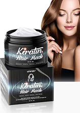 Load image into Gallery viewer, UMRAN Keratin Hair Mask - Moistorize and smoothen hair - Intensive Treatment for Dry Damaged Hair with Biotin,Retinol and Shea Butter - Hair Care Products for Women & Men
