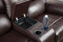 Load image into Gallery viewer, Lifestyle Furniture 3-Pieces Reclining Living Room Sofa Set,Drop Down Table,Bonded Leather,Brown(LS2890-3PC)