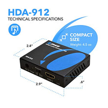 Load image into Gallery viewer, 4K Audio Extractor HDMI by OREI, UltraHD 4K @ 60Hz 18G HDMI 2.0 Audio Converter SPDIF + 3.5mm Output HDCP 2.2 - Dolby Digital/DTS Passthrough CEC, HDR, Dolby Vision, HDR10 Support (HDA-912)
