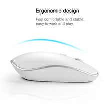 Load image into Gallery viewer, Wireless Keyboard and Mouse,JOYACCESS USB Slim Wireless Keyboard Mouse with Numeric Keypad Compatible with iMac Mac PC Laptop Tablet Computer Windows (Silver White)