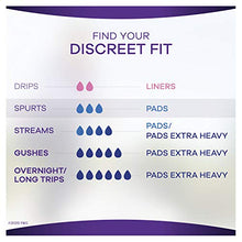 Load image into Gallery viewer, Always Discreet Incontinence Pads for Women, Moderate Absorbency, 198 Count, Regular Length (66 Count, Pack of 3 - 198 Count Total)