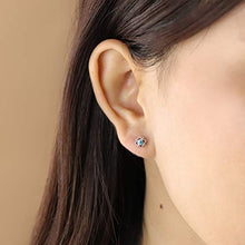 Load image into Gallery viewer, Boma Sterling Silver Blue Turquoise Flower Shaped Dot Stud Earring