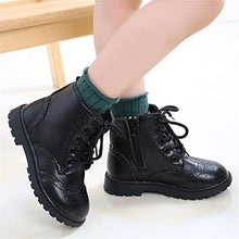 Load image into Gallery viewer, Timatego Toddler Boys Girls Hiking Boots Waterproof Non Slip Warm Winter Ankle Oxford Shoes Kids Rain Snow Boots(Toddler/Littler Kid)(9 toddler 11 black)