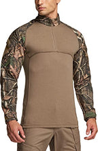 Load image into Gallery viewer, CQR Men's Combat Shirt Tactical 1/4 Zip Assault Long Sleeve Military BDU Shirts Camo EDC Top, Military Print Shirts Hunting Camo, 3X-Large