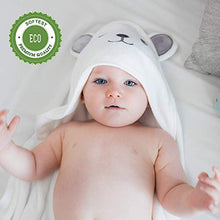 Load image into Gallery viewer, HIPHOP PANDA Bamboo Hooded Baby Towel - Soft Bath Towel with Bear Ears for Babie, Toddler, Infant - Ultra Absorbent, Natural Baby Towel for Boy and Girl - (Bear, 30 x 30 Inch)