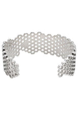 Load image into Gallery viewer, Mignon Faget HIVE Narrow Jeweled Sterling Silver Cuff with Honey Crystal