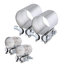Load image into Gallery viewer, EVIL ENERGY 2.5 Inch Butt Joint Exhaust Band Clamp Bundle with Lap Joint Exhaust Band Clamp