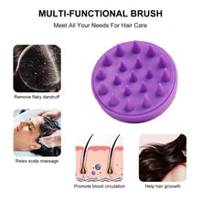 Load image into Gallery viewer, SetSail 2 Pack Shower Body Brush with Bristles and Loofah & Hair Scalp Massager Shampoo Brush, Long Handle Back Scrubber for Shower, Soft Silicone Hair Scalp Scrubber, Dry and Wet Hair Brush