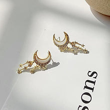 Load image into Gallery viewer, 14K Gold Plated Stars and Moon Stud Earrings with S925 Sterling Silver Needle for Women Girl Gifts Valentines/Birthday/Anniversary/Mother’s Day