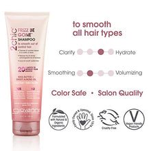 Load image into Gallery viewer, GIOVANNI 2chic Frizz Be Gone Shampoo Anti Frizz Natural Hair Smoothing Formula with Shea Butter & Sweet Almond Oil, Macadamia, Coconut, Sulfate & Paraben Free, Color Safe, 8.5 Fl Oz