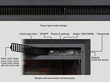 Load image into Gallery viewer, PuraFlame 33 Inches Western Electric Fireplace Insert Heater with Fire Crackling Sound, Remote Control, 750/1500W, Black