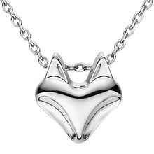 Load image into Gallery viewer, Jewever 925 Sterling Silver Fox Pendant Necklace Women Fine Jewelry